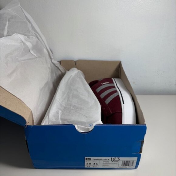 adidas Campus Vulc Men's Size 10 Shoe, Maroon/White/Gray, NIB - Picture 5 of 6
